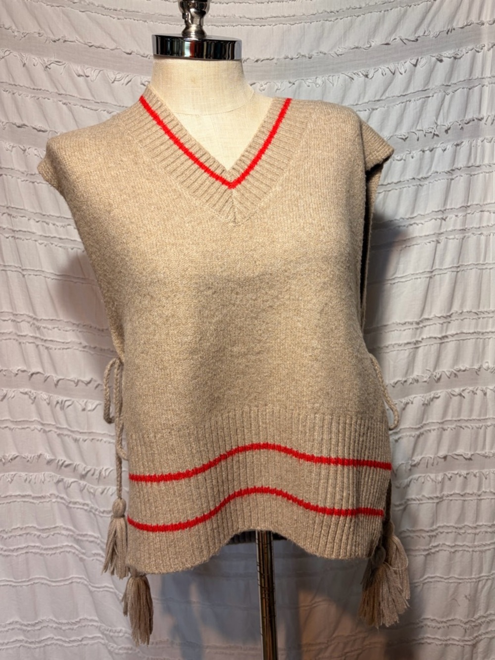 Free People All Star Stripe Poncho Vest